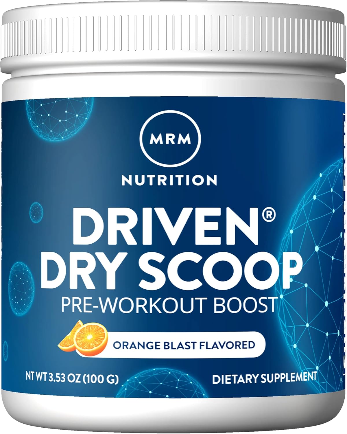 Mrm Nutrition Driven™ Dry Scoop Pre-Workout Powder| Orange Blast Flavored| Pure Ingredients| Muscle + Hydration + Energy Blends| Performance Energy | Vegan + Gluten-Free | 15 Servings