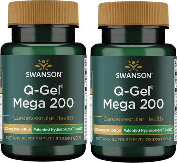 Swanson Q-Gel Mega 200 200 Milligrams 30 Sgels (2 Pack)