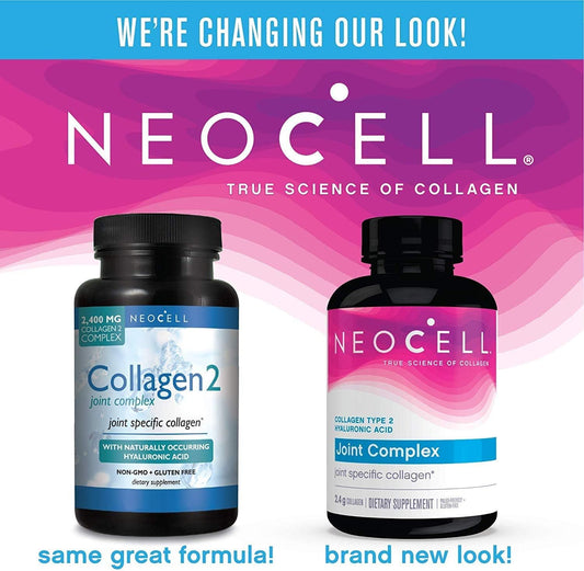 Neocell Collagen Type 2 Immucell Complete Joint Support Capsules, 2400 Mg, 120 Count (120x2)