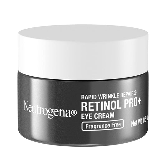 Neutrogena Rapid Wrinkle Repair Retinol Pro+ Anti-Wrinkle Eye Cream, Targeted Eye Cream for Wrinkles & Dark Circles, Formulated without Fragrance, Dyes, Phthalates, and Parabens, 0.5 oz