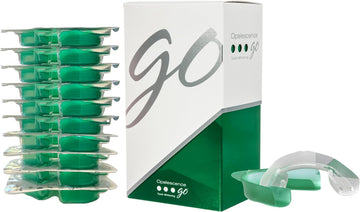 Opalescence Go 15- Prefilled Teeth Whitening Trays - 15% Hydrogen Peroxide - (10 Treatments) Made by Ultradent Products. Mint - 5194-1