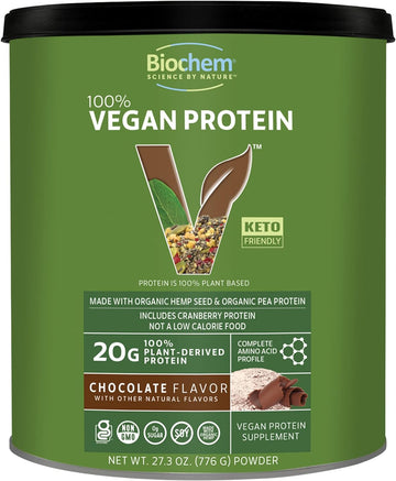 Biochem, Vegan Protein Powder, 20g of Plant-Based Protein to Support M