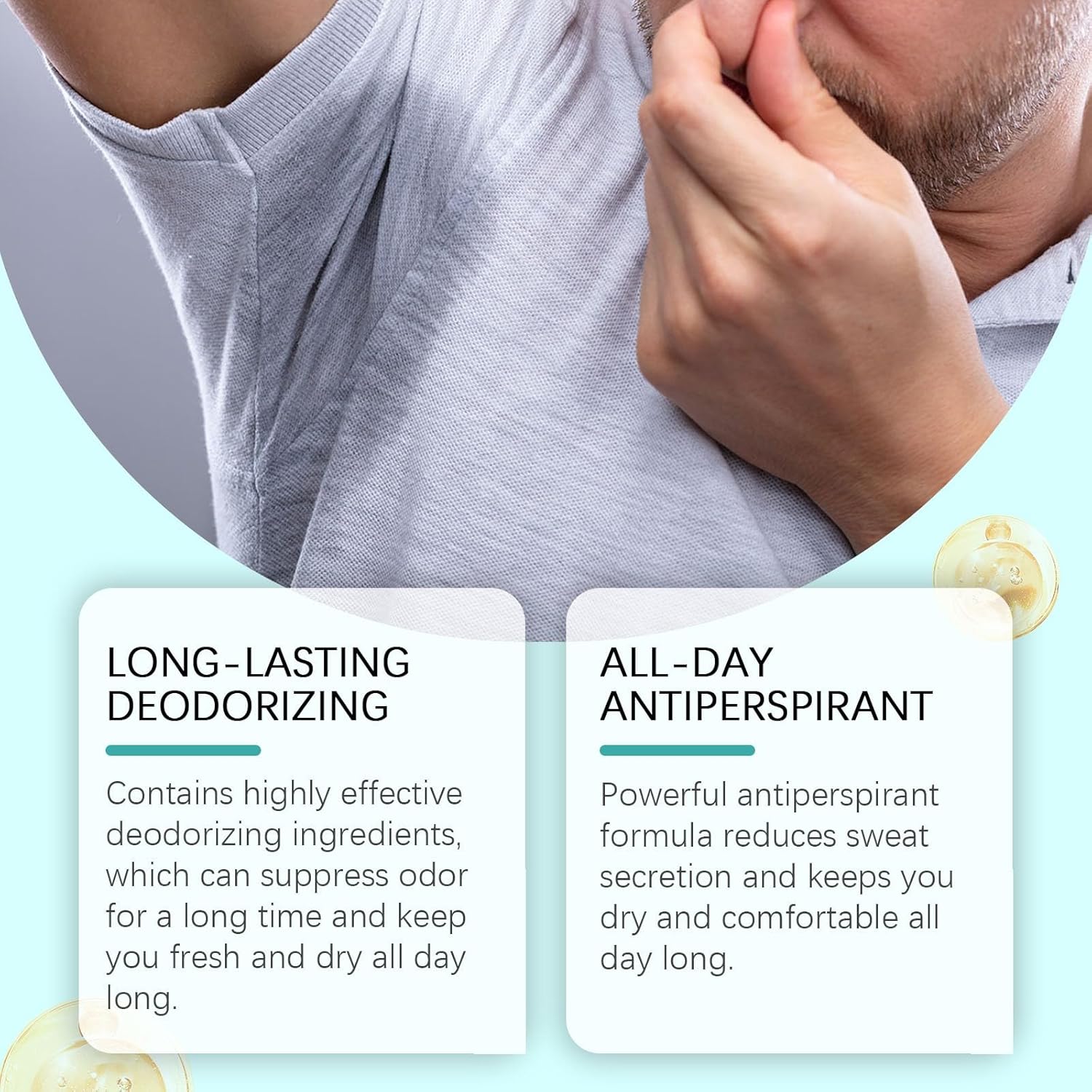 Antiperspirant Deodorant Gel Spray Stick, Anti Sweat Deodorant, Mens Antiperspirant Deodorant Gift Set, Against Heavy Sweating On The Underarm, Head, Face & Body, Face Antiperspirant For Women Men (3)