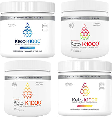 Hi-Lyte Keto K1000 Electoryle Powder 4 Pack Bundle | Hydration Supplement Drink Mix | No Maltodextrin Or Sugar | Boost Enerergy & Beat Leg Cramps