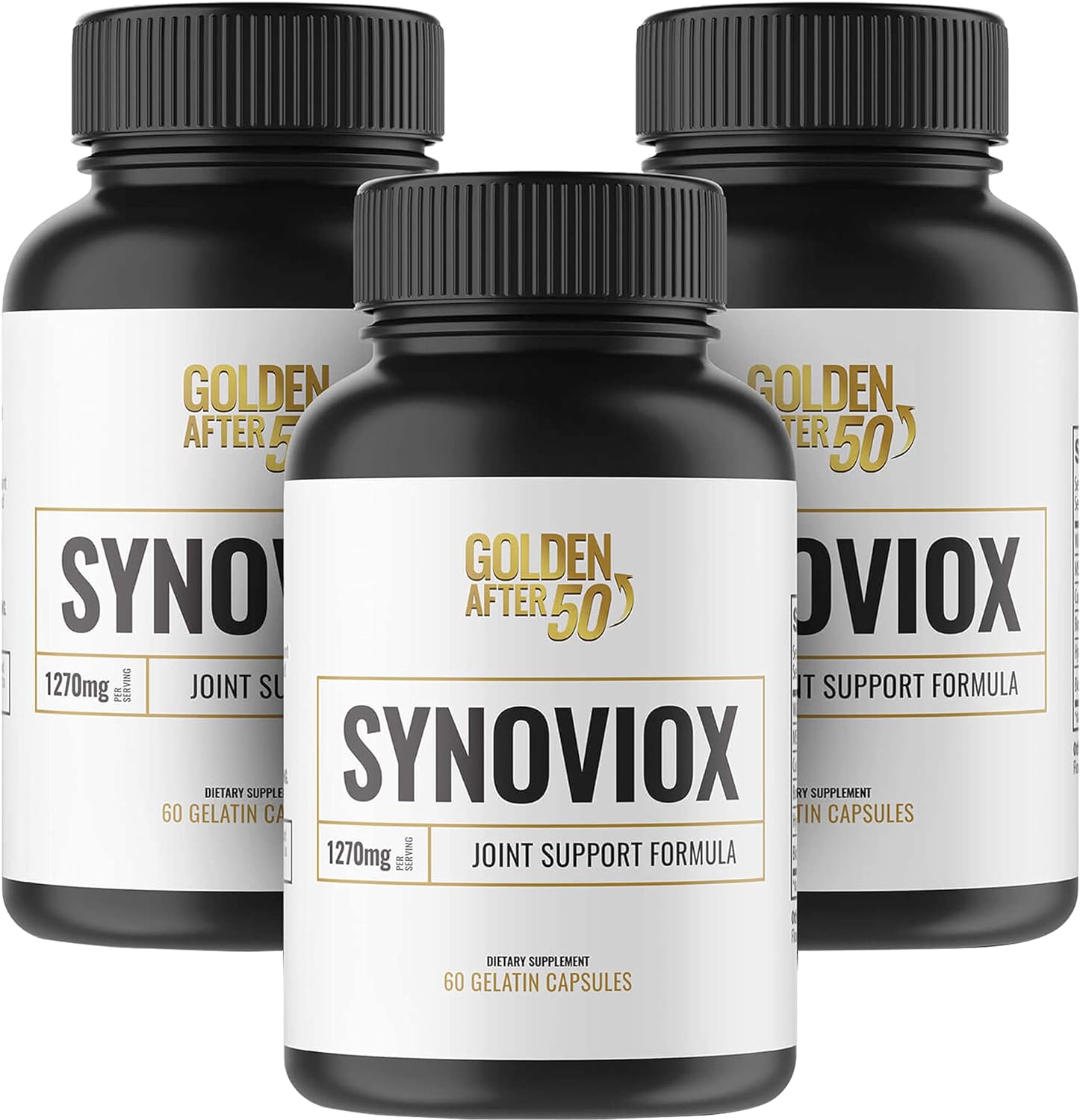 Synoviox - 1270mg Joint Support Supplement - 3 Bottles - Supports Joint Health and Joint Comfort - Boswellia Capsules with Cucurmin, Hyaluronic Acid, and Bioperine