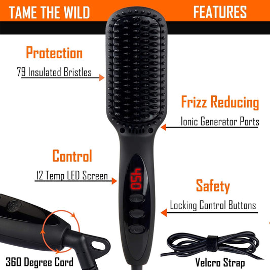 Tame'S Beard Straightener Essential Kit And Tame'S Orange Walnut Beard Soap Bundle