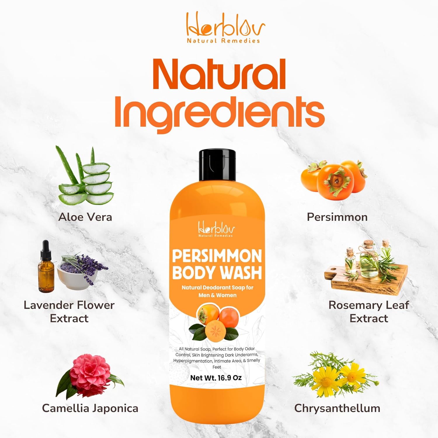 Persimmon Body Wash For Body Odor Control – Purifying Deodorizing Soap For Eliminating Odor – Underarms, Intimate Inner Thigh, Bikini Area, Smelly Feet – Natural Deodorant Soap, Kids Safe : Beauty & Personal Care