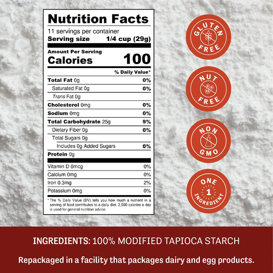 Judee’s Expandex Modified Tapioca Starch Powder - 11.25 oz - Delicious and 100% Gluten-Free - Great for Homemade Treats and Baked Goods - Thickens and Enhances Texture, Flavor, and Appearance