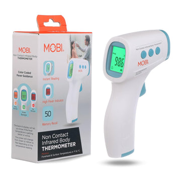MOBI - Baby Non-Contact Forehead Digital Thermometer with Object Temperature Mode - Touchless with High Fever Indicator - No Touch Thermometer for Baby, Kids, & Adults - Intrusive Free Readings