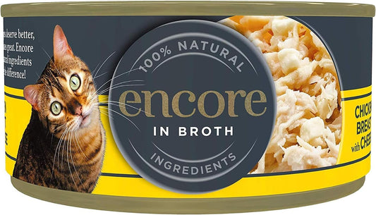 Encore 100% Natural Wet Cat Food, Chicken Breast with Cheese in 70 g Tins (Pack of 16)?ENC4005