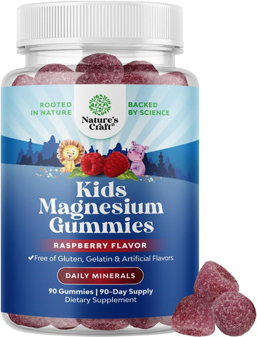 Relaxing Calm Magnesium Gummies For Kids - Great Tasting Kids Magnesium For Nerve Bone And Muscle Health Calm Gummies For Wellness With 85Mg Per Serving