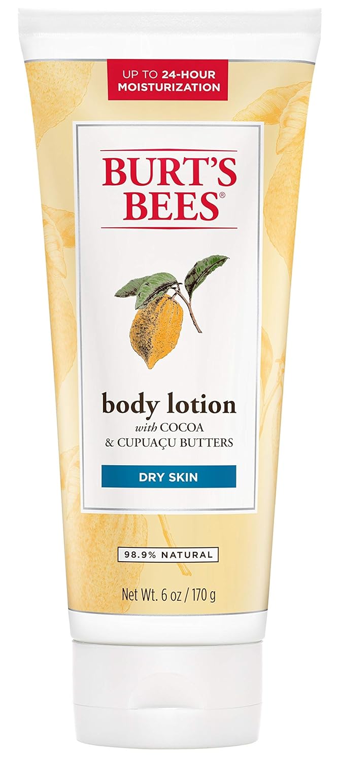 Burt’s Bees Butter Body Lotion for Dry Skin with Cocoa & Cupuaçu, 6 Oz (Package May Vary) : Beauty & Personal Care
