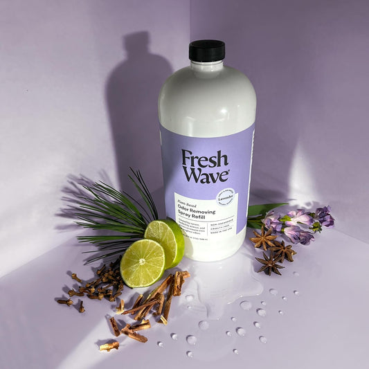 Fresh Wave Lavender Odor Eliminator Spray & Air Freshener Refill, 32 fl. oz. | Original Scent Spray Refills For Up To 4 8oz. Spray Bottles | Safer Odor Relief | Natural Plant-Based Odor Eliminator