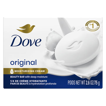 Dove Beauty Bar Gentle Skin Cleanser Moisturizing For Gentle Soft Skin Care Original Made With 1/4 Moisturizing Cream 3.75 Oz, 14 Bars