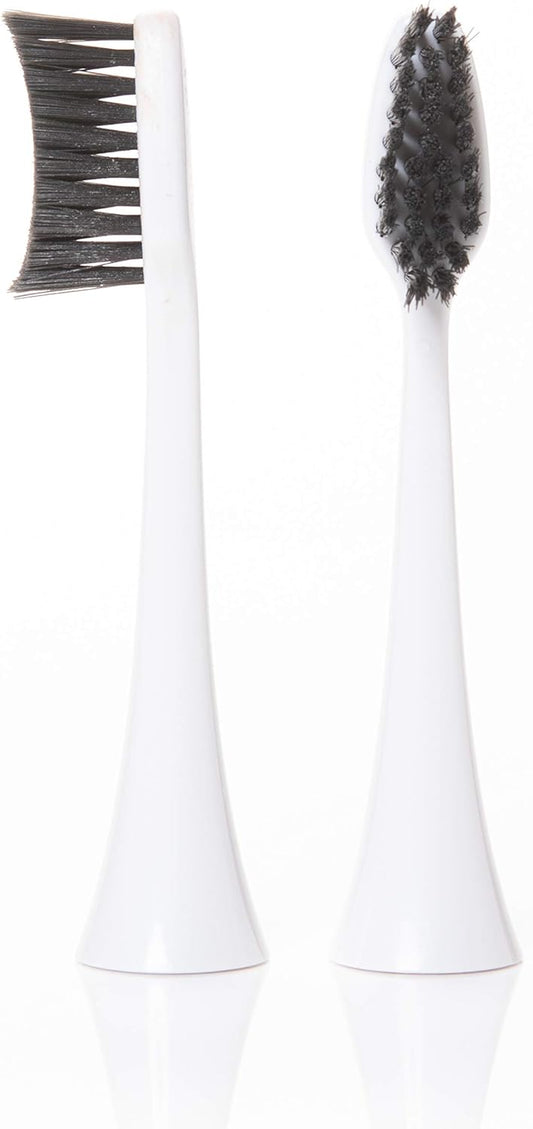 Boka Replacement Toothbrush Heads for Sonic Powered Electric Toothbrush, White (2 Heads)