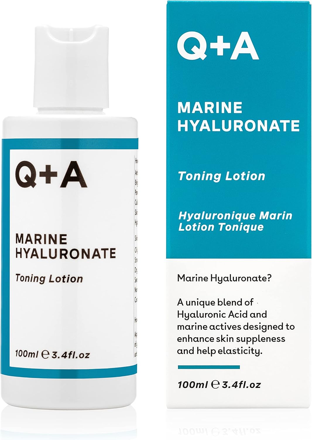 Q+A Marine Hyaluronate Toning Lotion, a Face Toner with Hyaluronic Acid and Marine Actives for Skin Suppleness, 100ml : Amazon.co.uk: Beauty