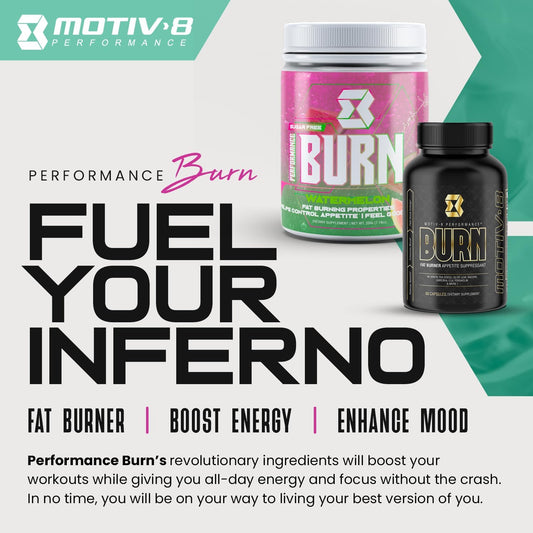 Motiv-8 Pre-Workout Performance, Sugar Free Pre-Workout, Boost Energy And Focus, Improve Workouts, Enhances Mood (30 Servings, Orange Burst)