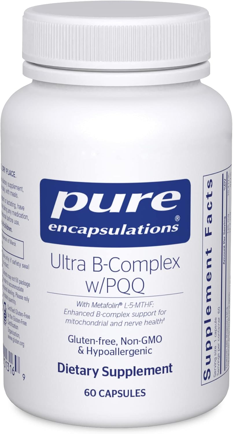 Pure Encapsulations Ultra B-Complex With Pqq | Vitamin B Supplement To Support Nerves, Cells, Methylation, And Mitochondrial Health* | 60 Capsules
