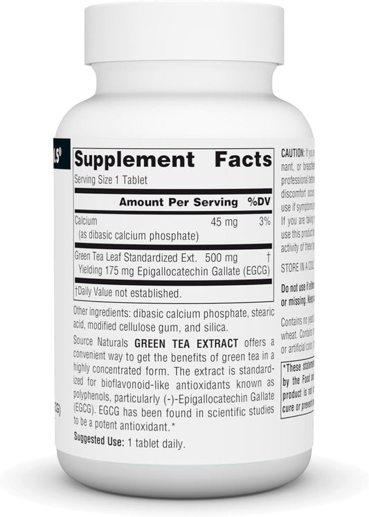 Source Naturals Green Tea Extract 500 mg Super Antioxidant* - 60 Tablets