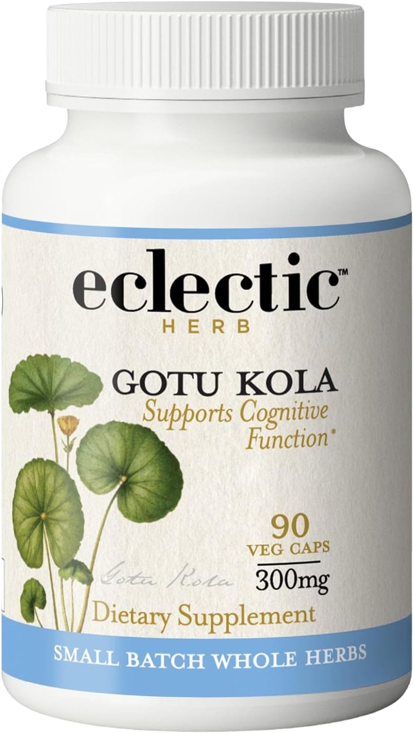 Eclectic Institute Non-Gmo Gotu Kola | Circulatory, And Cognitive Support | 90 Ct (300 Mg)