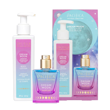 Pacifica Beauty Dream Moon Spray Perfume And Body Lotion Set, Bath And Body, Fragrances, Sandalwood, Pink Rose, Patchouli, Gift Set, Clean Perfume, Skin Care, Vegan, 6 Fl Oz And 1 Fl Oz (Set Of 2)