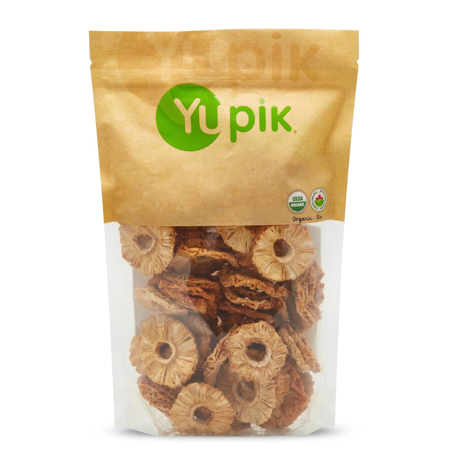 Yupik Organic Dried Pineapple Rings, 1 Lb, Non-Gmo, Gluten-Free, Kosher, Vegan, Tropical Dried Fruits, No Added Sugar, Sliced Pineapple, Source Of Fiber, Healthy Snacks, Ideal For Baking