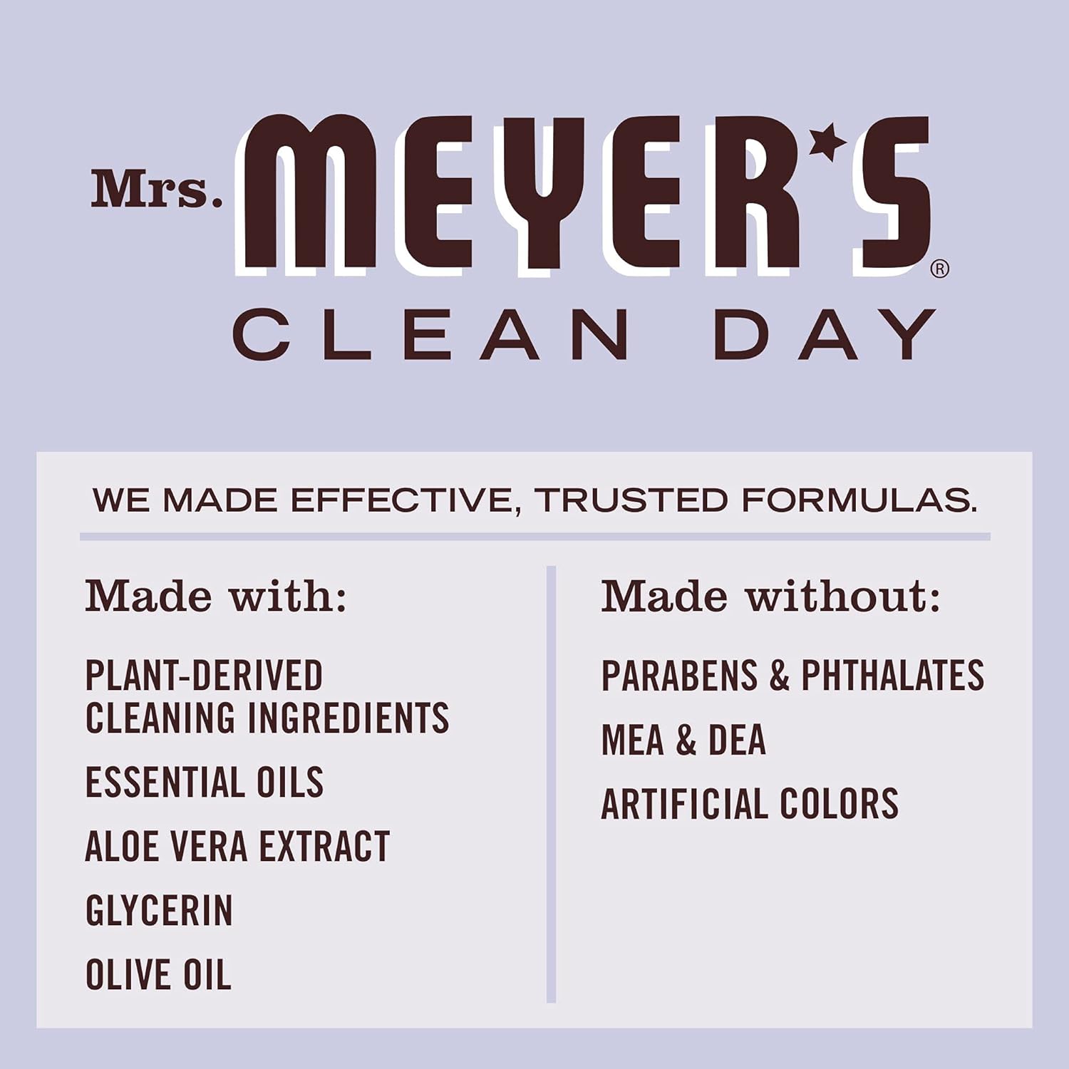 Mrs. Meyer'S Clean Day Liquid Hand Soap Refill, Lemon Verbena, 33 Fluid Ounce : Health & Household