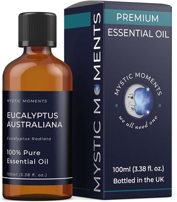 Mystic Moments | Eucalyptus Australiana Essential Oil 100ml - Pure & Natural oil for Diffusers, Aromatherapy & Massage Blends Vegan GMO Free