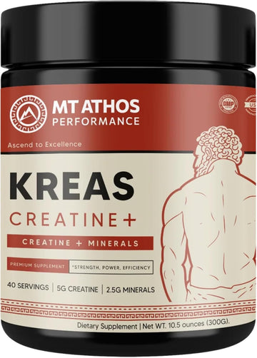Kreas Creatine+ | Essential Blend Of Creatine And Minerals | 5 G Creatine Per Serving | 2.5 G Minerals Per Serving | 40 Servings - 10.5 Oz