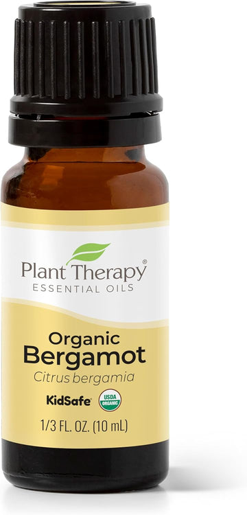 Plant Therapy Organic Bergamot Essential Oil 10 Ml (1/3 Oz) 100% Pure, Undiluted, Therapeutic Grade