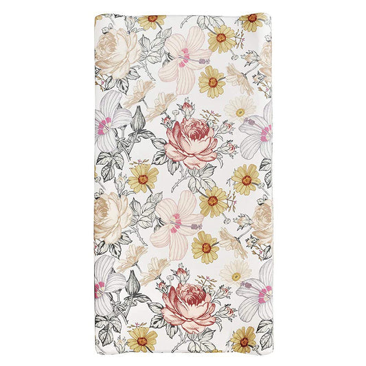 Changing Pad Cover, Ultra Soft Breathable Diaper Baby Changing Table Covers For Girls & Boys,Hnhuaming Infant Stretchy Fabric Changing Table Cover Changing Mat Cover, Purple Floral