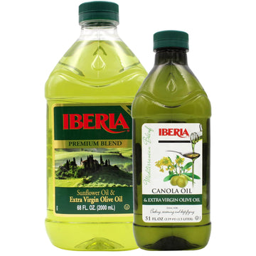 Iberia Sunflower and Extra Virgin Oil Blend, 2L + Iberia Sunflower & Canola Oil, 51 oz : Grocery & Gourmet Food