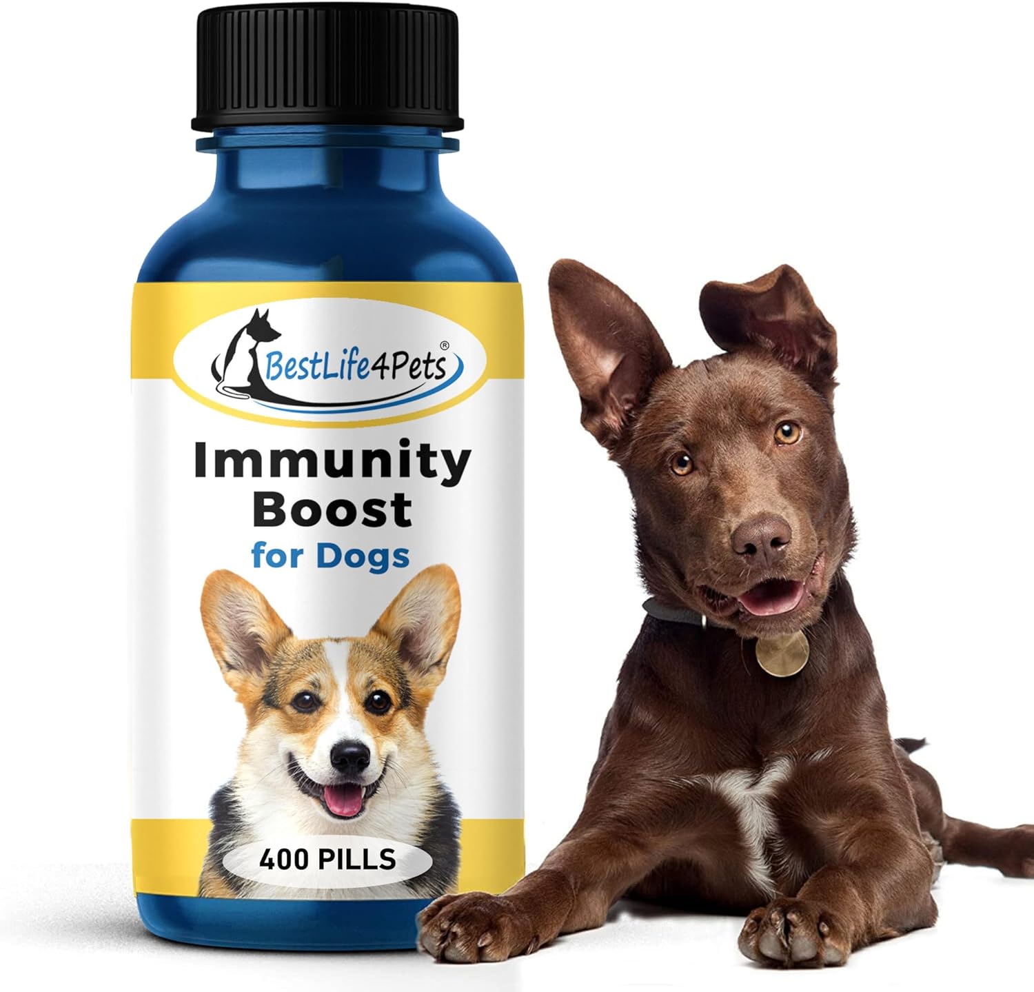 Immunity Boost for Dogs Supplement – Strengthens Respiratory Health Support - Natural Dog Vitamins and Supplements - All Natural, Easy to take Pills