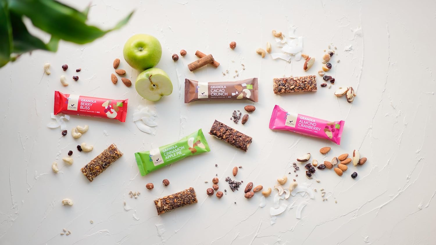 Foodin Organic Granola Bar Almond And Cranberry 40G