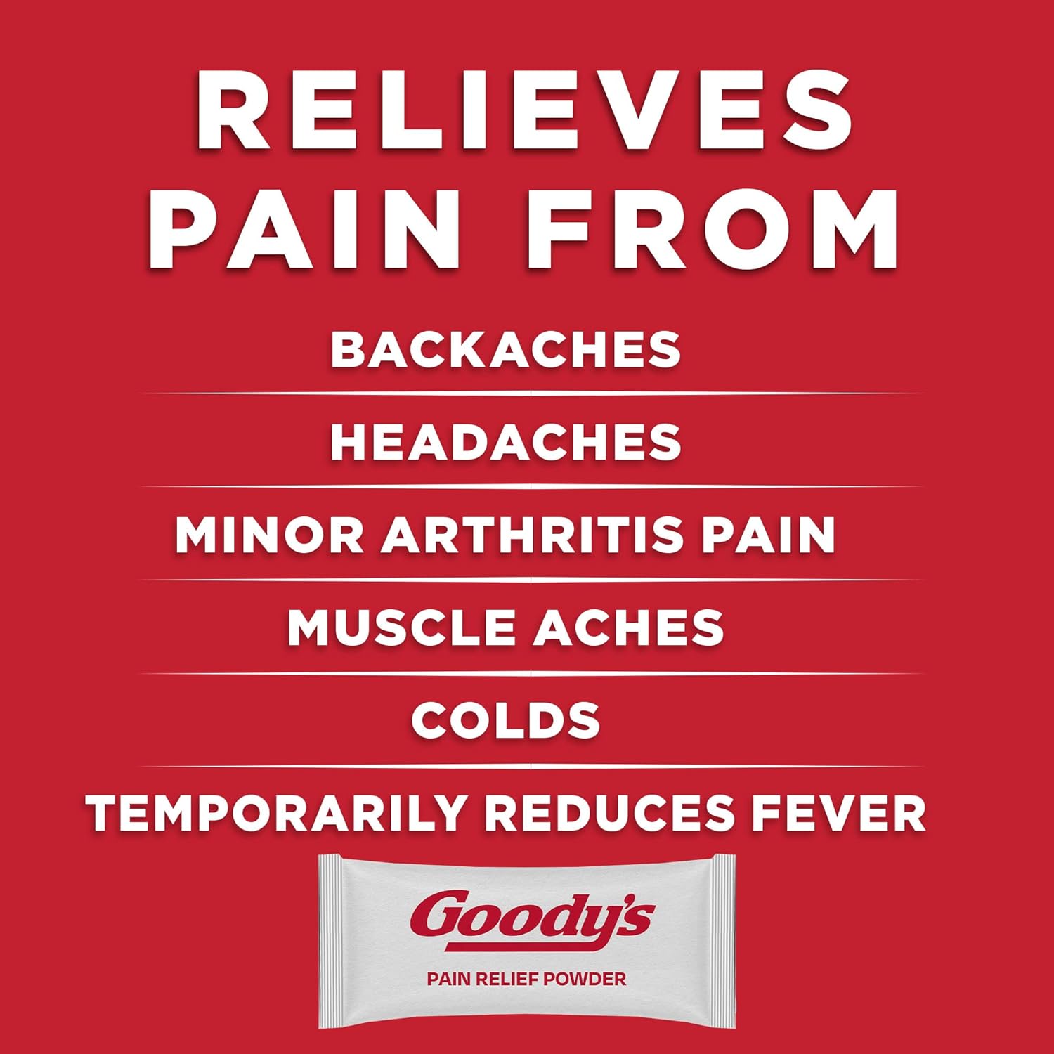 Goody's Back and Body Pain Relief Powder, 24 ct (Pack of 1) : Health & Household