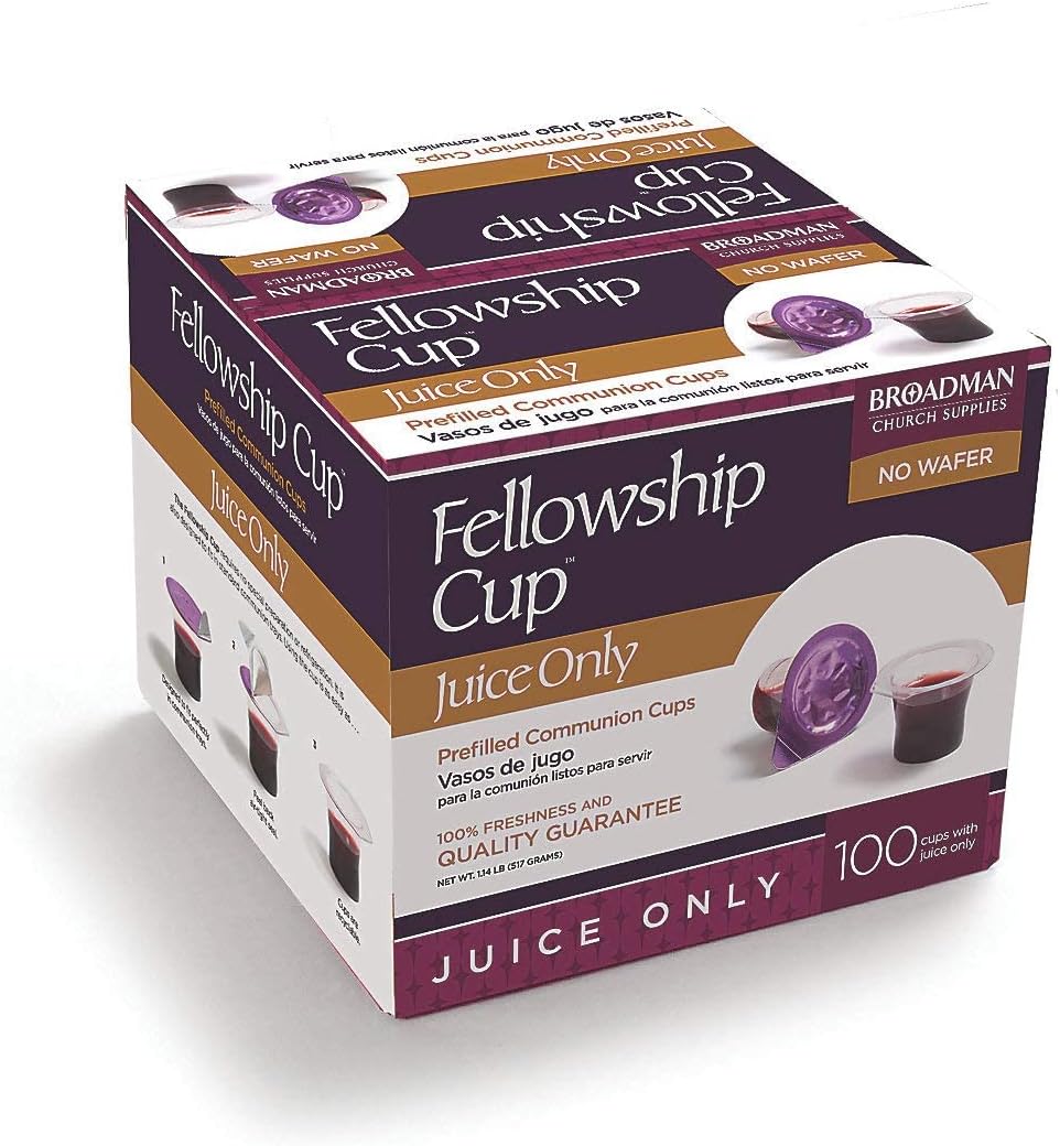 Broadman Church Supplies Pre-filled Communion Fellowship Cup, Juice Only, 100 Count and Gluten Free Wafer, 100 Count Value Bundle : Grocery & Gourmet Food