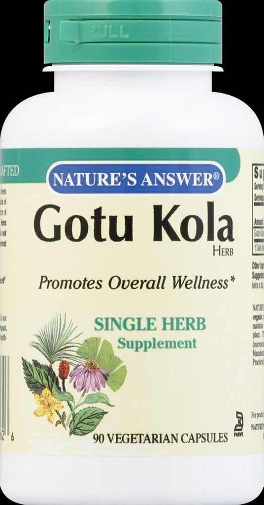 Nature's Answer Gotu Kola Herb | Supports a Healthy Immune System, Memory & Mood Function | Alcohol-Free, Gluten-Free, Kosher Certified & No Preservatives (90 Count (Pack of 2))