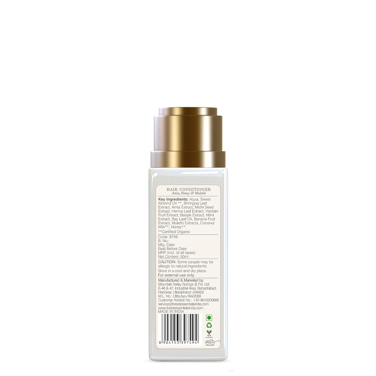 Forest Essentials Hair Conditioner Amla, Honey And Mulethi, 50Ml : Beauty & Personal Care