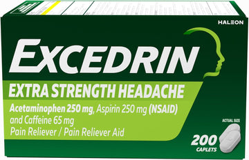 Excedrin Extra Strength Pain Relief Caplets For Headache Relief, Temporarily Relieves Minor Aches And Pains Due To Headache - 200 Count