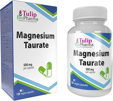 Magnesium Taurate 2000Mg Per Serving 120 Vegan Capsules, 3Rd Party Lab Tested