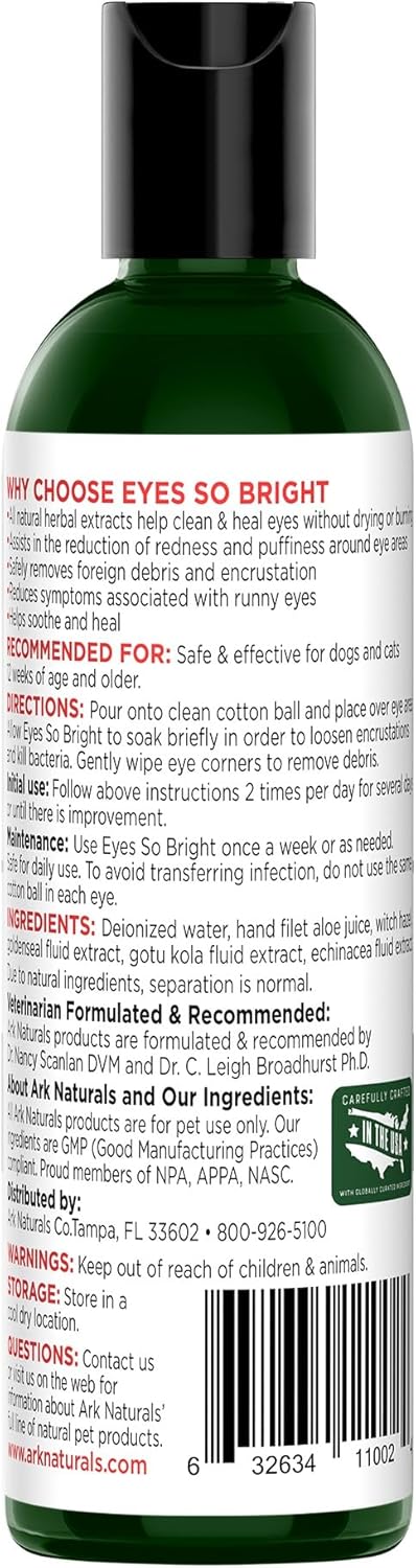 Ark Naturals® Eyes So Bright For Cat And Dog 4 Oz : Pet Eye Care Supplies : Pet Supplies