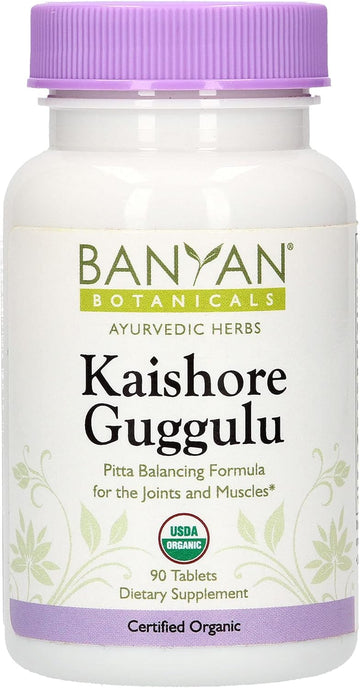 Banyan Botanicals Kaishore Guggulu - Certified Organic, 90 Tablets - Pitta Balancing Formula for The Joints and Muscles