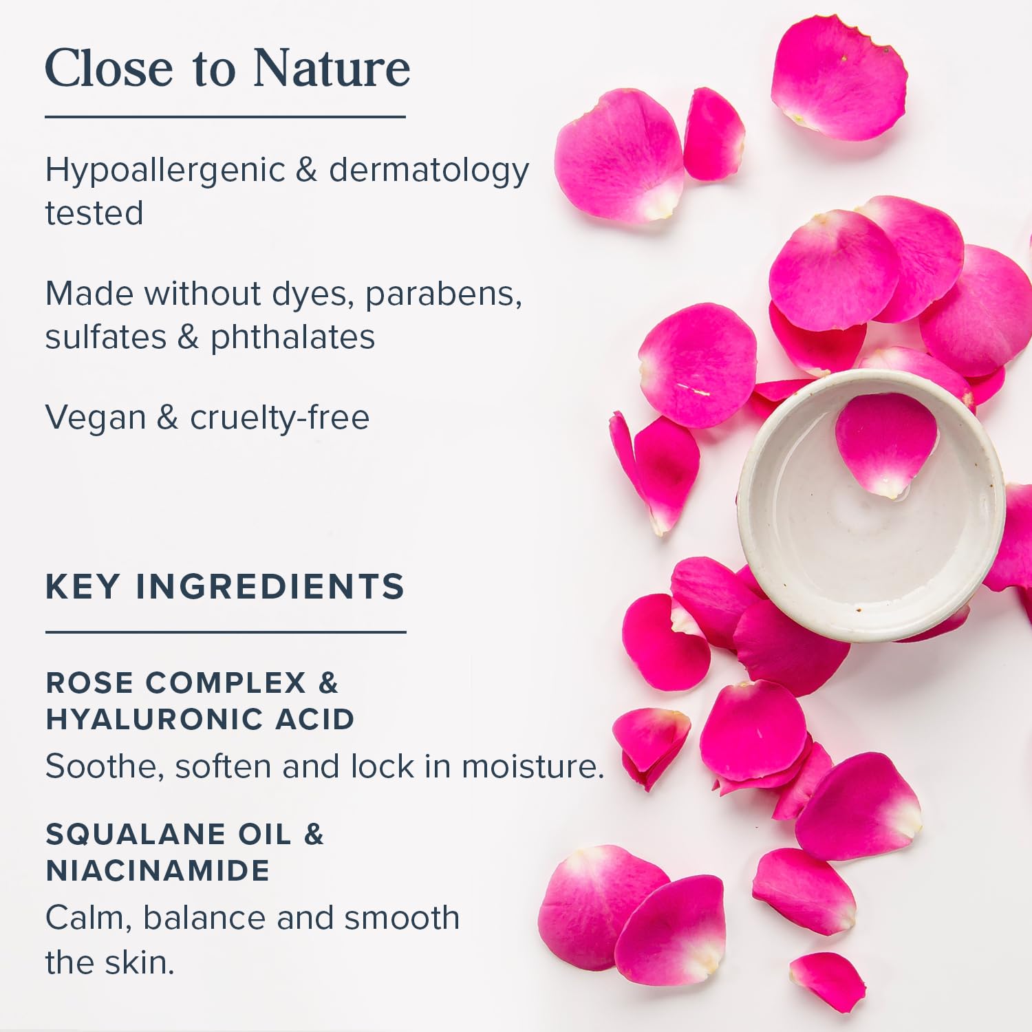 Heritage Store Rosewater Face Moisturizer - Soothing Gel Moisturizer With Rose Complex, Niacinamide And Hyaluronic Acid - Dry To Combination Skin Care - Hypoallergenic, Vegan, 60-Day Guarantee, 2Oz : Beauty & Personal Care