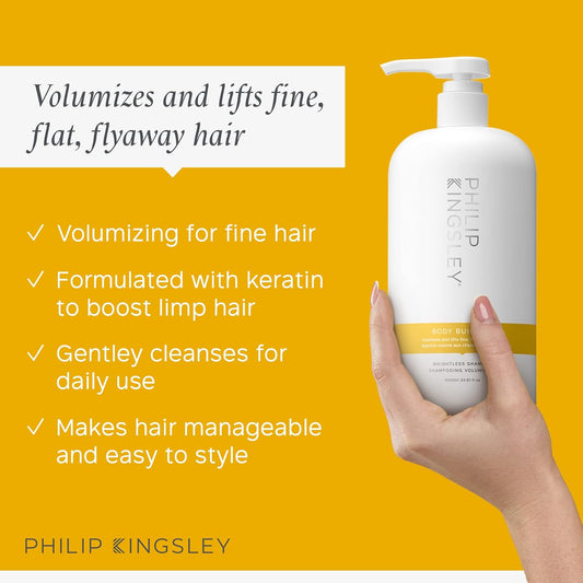 Philip Kingsley | Body Building Weightless Shampoo | Volumising Shampoo For Fine, Limp, Flat, Flyaway Hair | Hydrates, Thickens, Lifts And Adds Volume And Shine | 170Ml