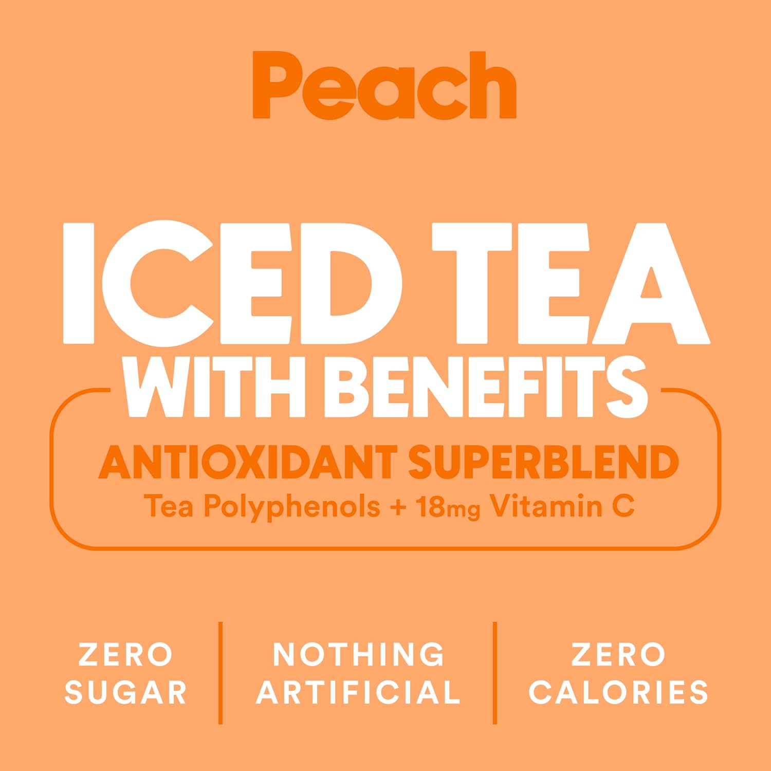 Ryl Iced Tea, Peach, Antioxidant Superblend, Zero Sugar, Low Carb, Zero Calorie Iced Tea, 16.0 Fl Oz (12-Pack)