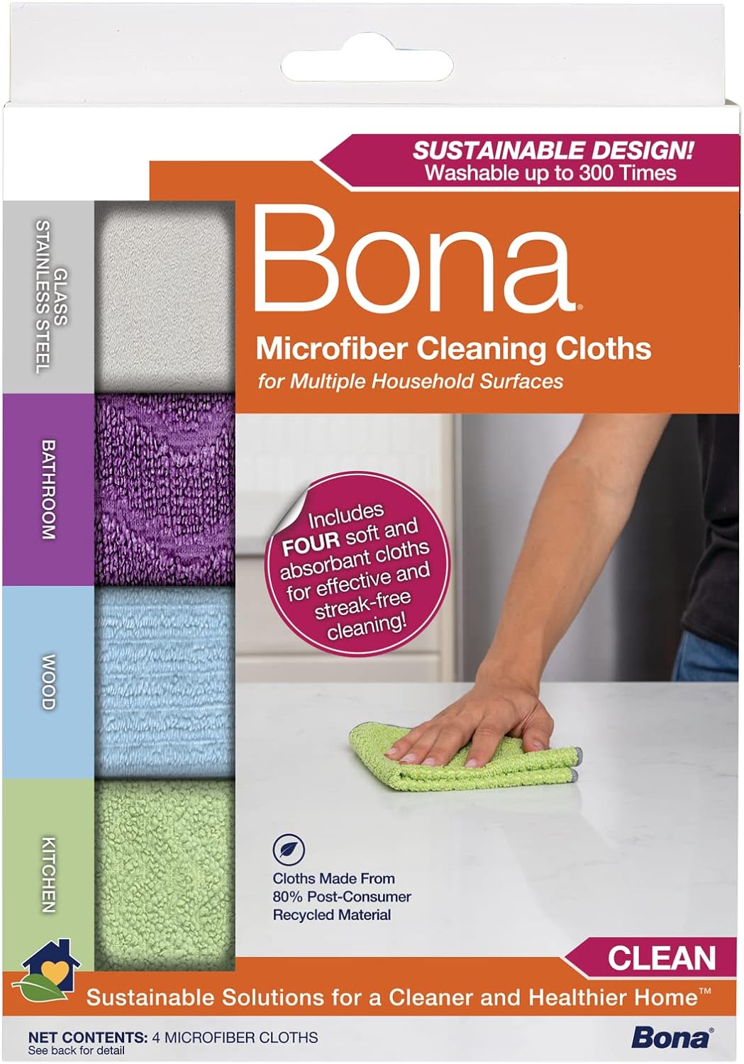 Bona® Microfiber Cleaning Cloths Multipack