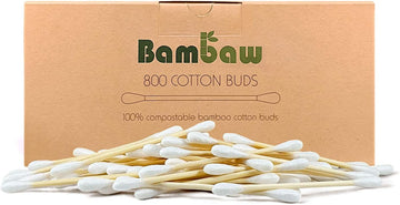 Bamboo Cotton Buds | Eco Cotton Buds | Cotton Swab | Wooden Cotton Bud | Eco Friendly Packaging | Recyclable & Biodegradable Cotton Buds | Bambaw (200)