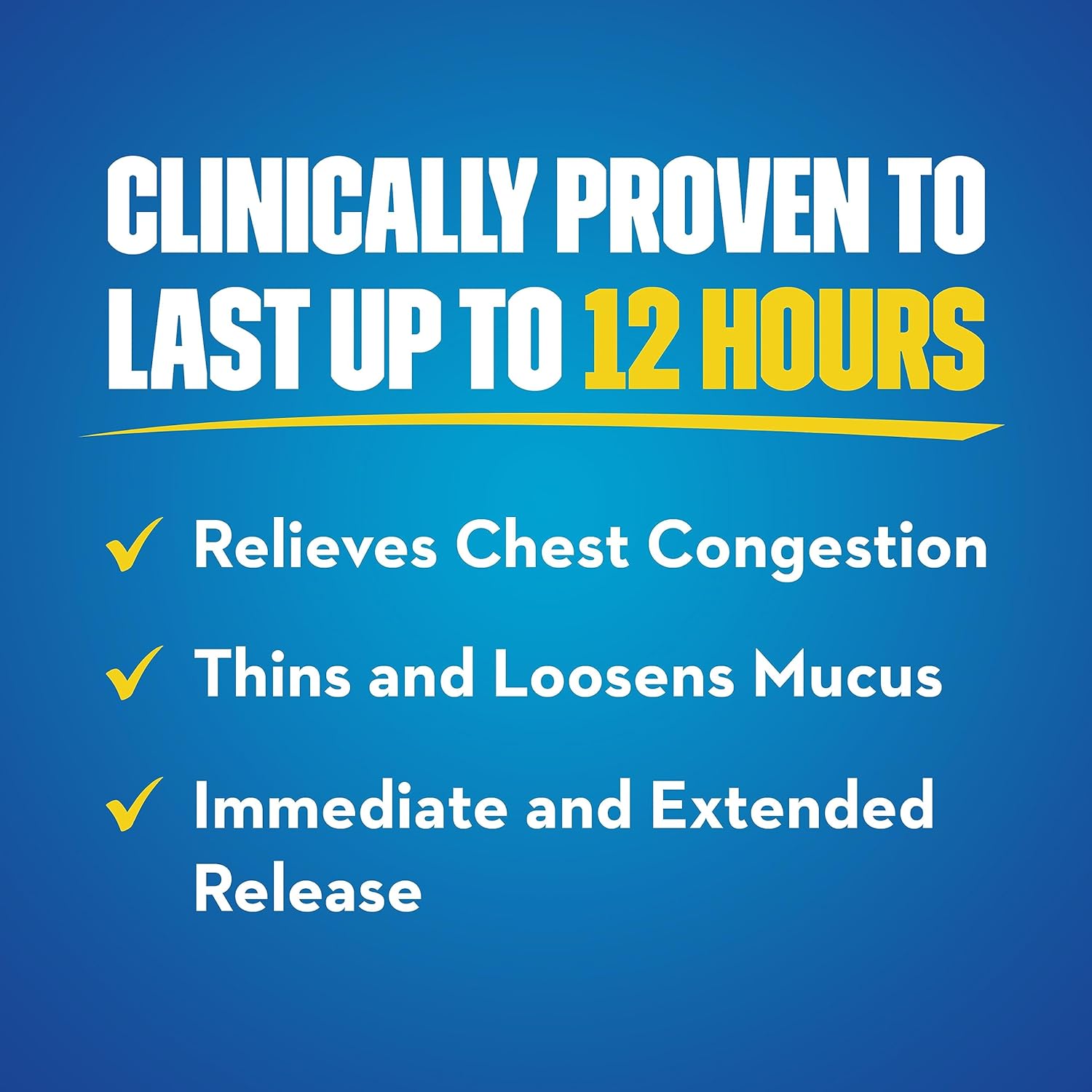 Mucinex Chest Congestion, Expectorant 12 Hour Extended Release Tablets, 20ct, 600mg Guaifenesin with Extended Relief of Chest Congestion Caused by Excess Mucus. Thins and Loosens Mucus : Health & Household