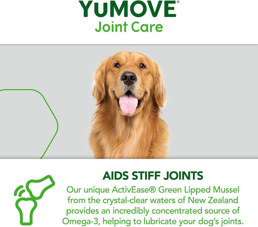 YuMOVE Adult Dog | Joint Supplement for Adult Dogs, with Glucosamine, Chondroitin, Green Lipped Mussel | Aged 6 to 8 | 300?YM300