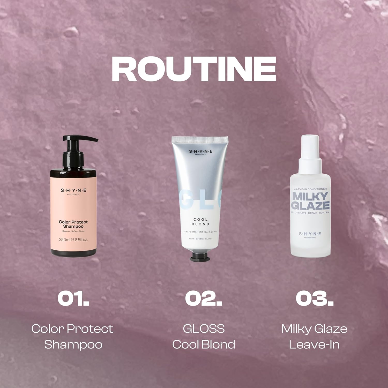 Shyne - Gloss | Cool Blond - Shine Treatment For Blond Hair, Intensive Hair Care With Keratin And Provitamin B5 For Shiny And Smooth Hair, Without Parabens
